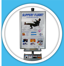 in store disply sign for non slip tile coating